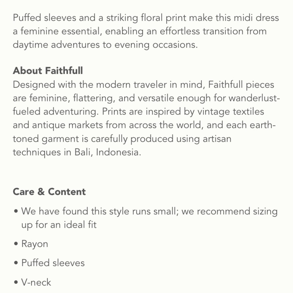 Faithfull Anita V-neck Midi Dress - Picture 5 of 9